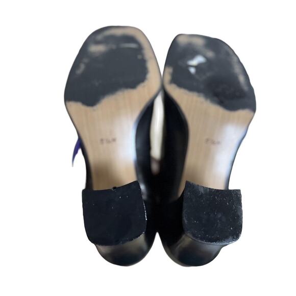 90'S VINTAGE‎ BLACK LEATHER OXFORD HEELS LACE UP SZ. 5 1/2 - Picture 7 of 7